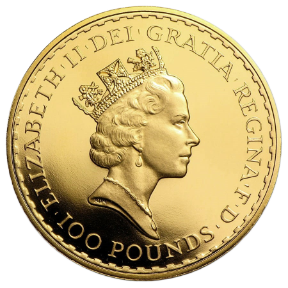 Britannia gouden munt 1 oz achterkant
