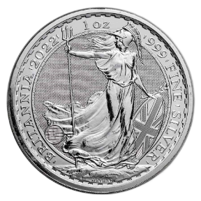 Britannia zilveren munt 1 oz voorkant