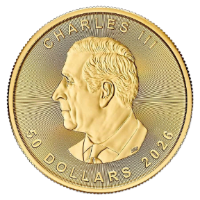 Maple Leaf gouden munt 1 oz achterkant